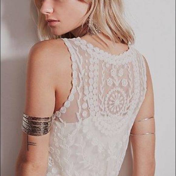 Free People Net Embroidered Lace Dress - Picture 6 of 8